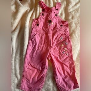 Pink carhartt overalls 24 months